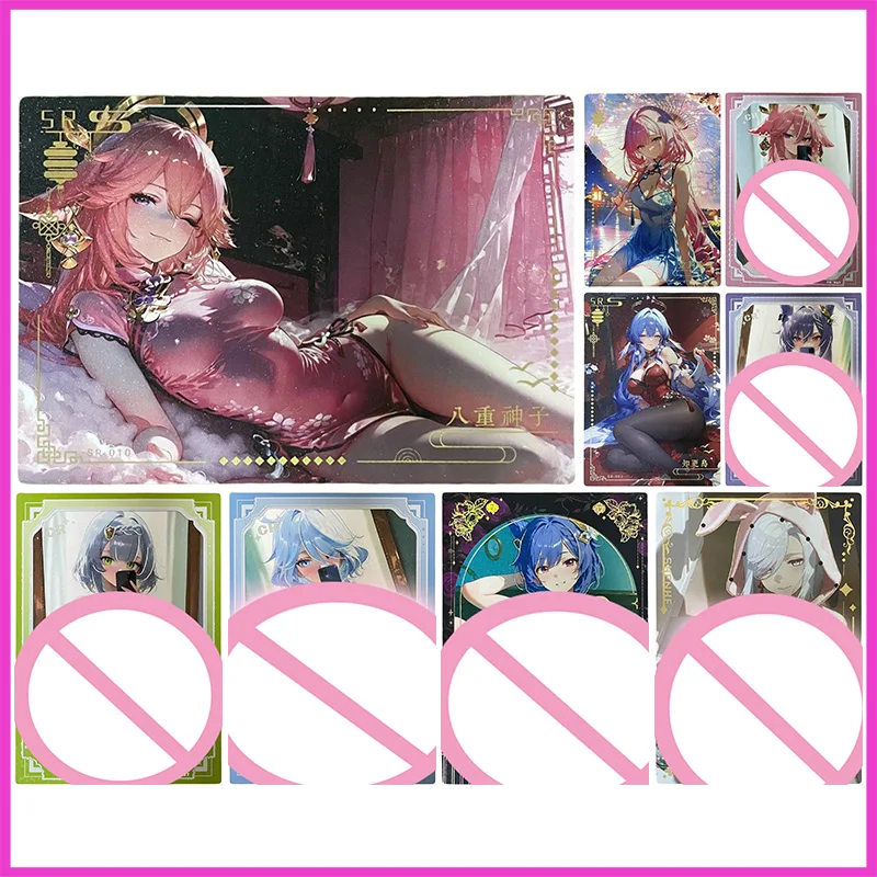 

Аниме «История богини», редкий размер A5, коллекционная карта Yae Miko Elysia Robin Keqing Noelle Furina Shenhe, игрушки для мальчиков, подарки на день рождения