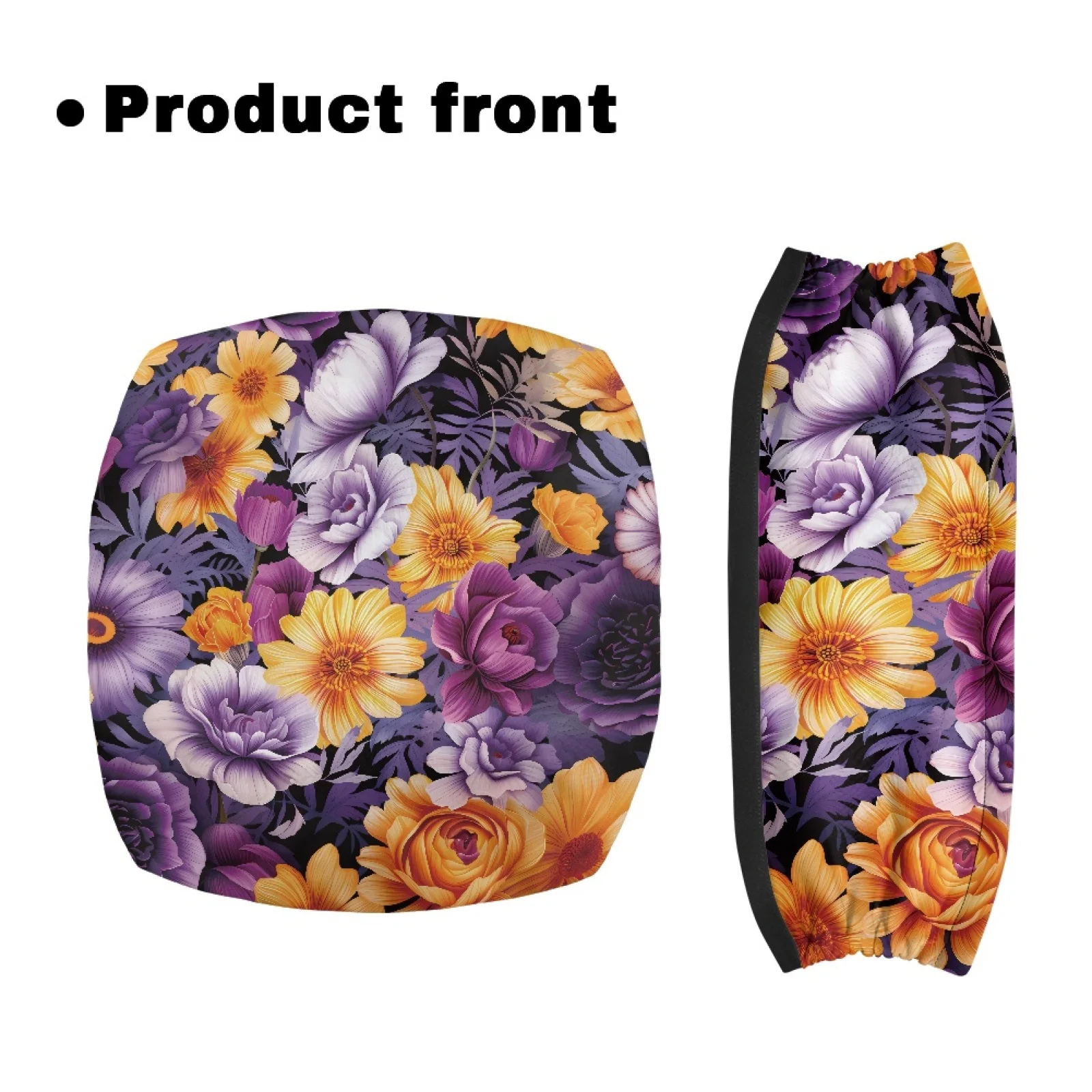Coloranimal Dust Cover Moisture Wicking 2 Pcs Rollator Seat Cover for Elder for Neighborhoods Floral Pattern