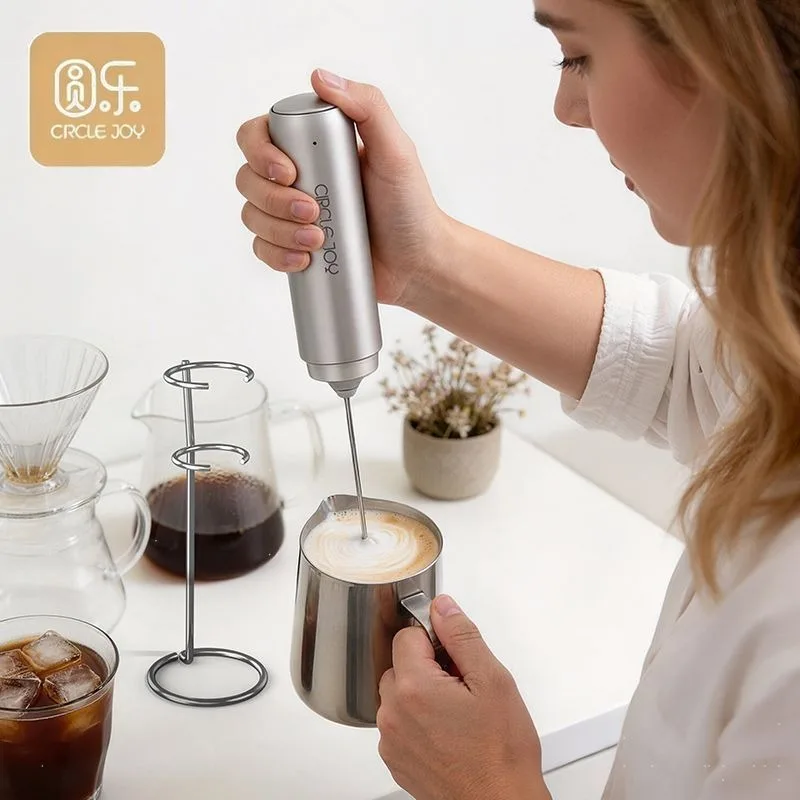 Circle Joy Electric Coffee Milk Foaming Mixer Coffee Creamer Whisk Handheld Egg Beater Froth Mixer Kitchen Automatic Whisk Tools