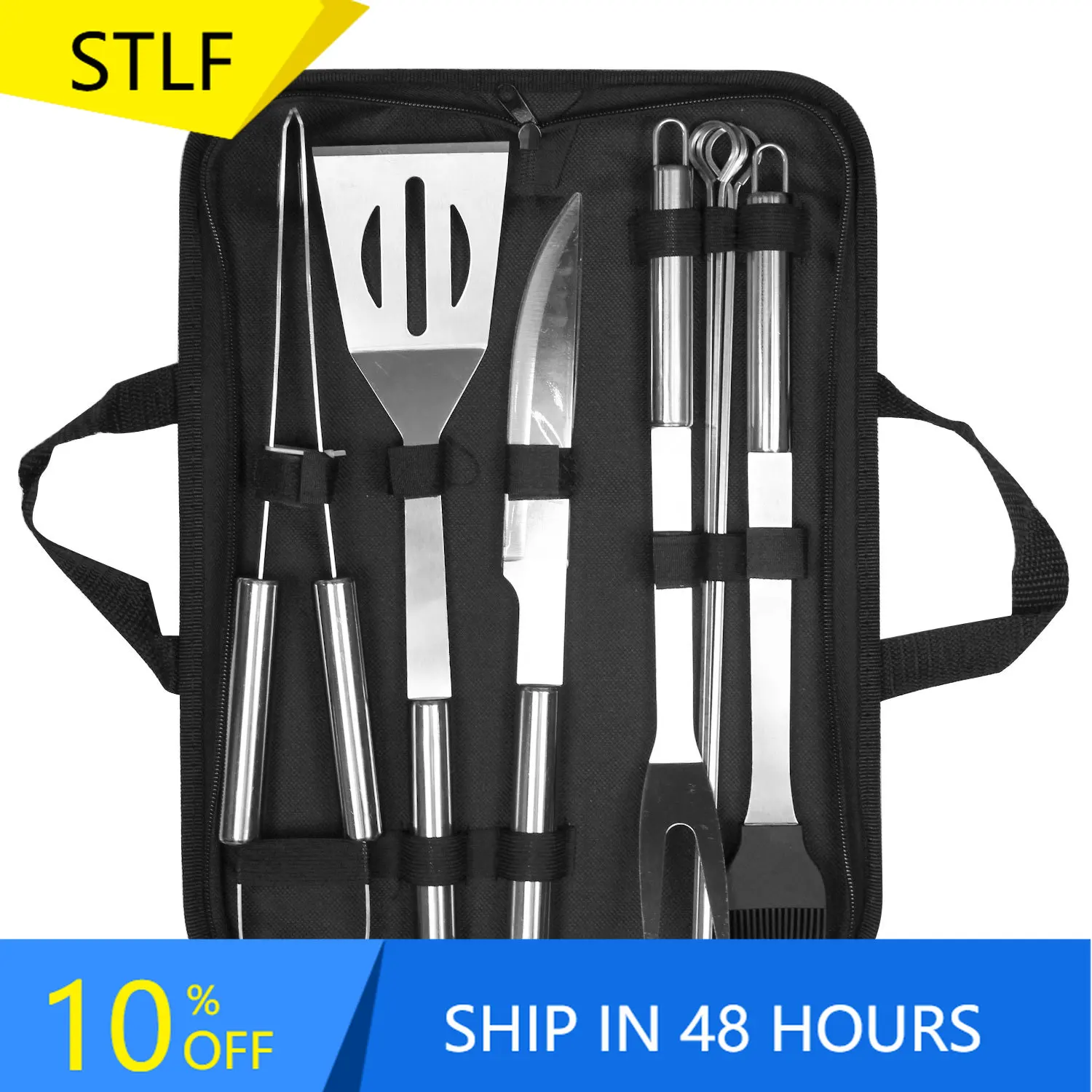 

STLF9 шт. Набор посуды для барбекю, аксессуары для барбекю из нержавеющей стали, инструмент для гриля с сумкой (доставка со склада в Европе)