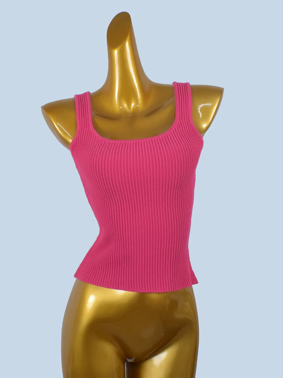 

American Retro Pure Color Square Collar Knitted Tube Top Sexy Bal ow Clavicle ort Sle Women's Vest Summer Faion