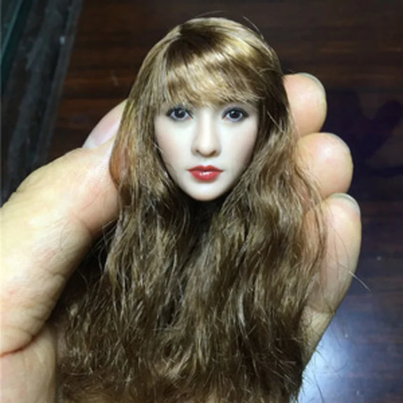 1/6 Scale Chinese Beauty Girl Head Sculpt Crystal Liu Yifei Jing Tian Ada Head Carving Model Toy for 12in Action Figure Doll