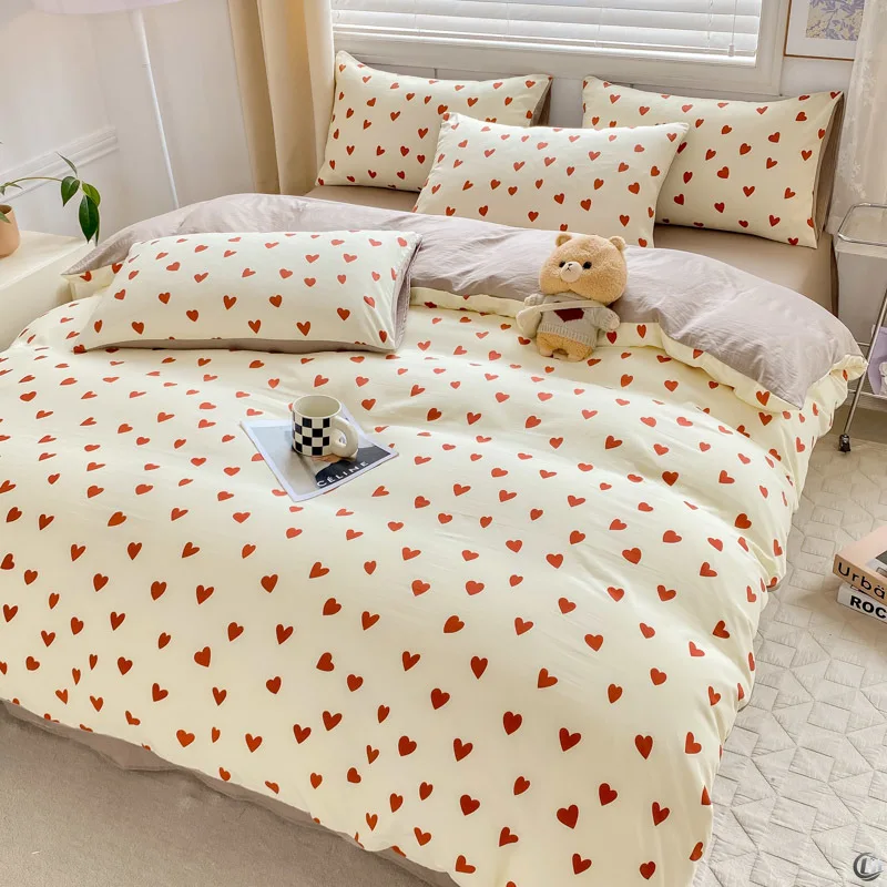 3-piece  printed  duvet covers, bedding including (1 duvet cover +2 pillowcases) without cores, comfortable，Suitable for all