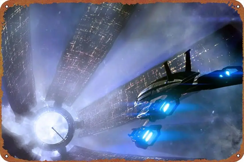 نورماندي Sr 2 سيتاديل ماس تأثير لعبة فيديو مضحك تين تسجيل لعبة ملصق خمر علامة معدنية لطيفة هدية ريترو الجدة مقهى مخزن Ga #1