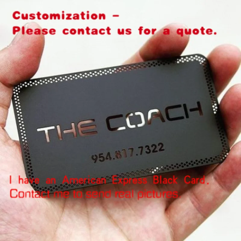 

custom.Customized Print Stainless Steel Laser Cut Engraved Black Metal Business Cards