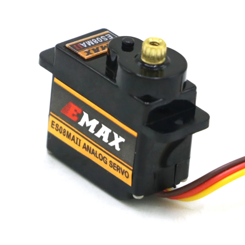 12G Mini Metal Gear EMAX ES08MAII is suitable for RC Hobbies simulation servo in automobiles, ships, helicopters, and airplanes