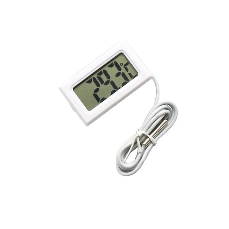 Mini LCD digital thermometer used for freezer temperature - 50-110℃ refrigerator thermometer indoor and outdoor waterproof probe