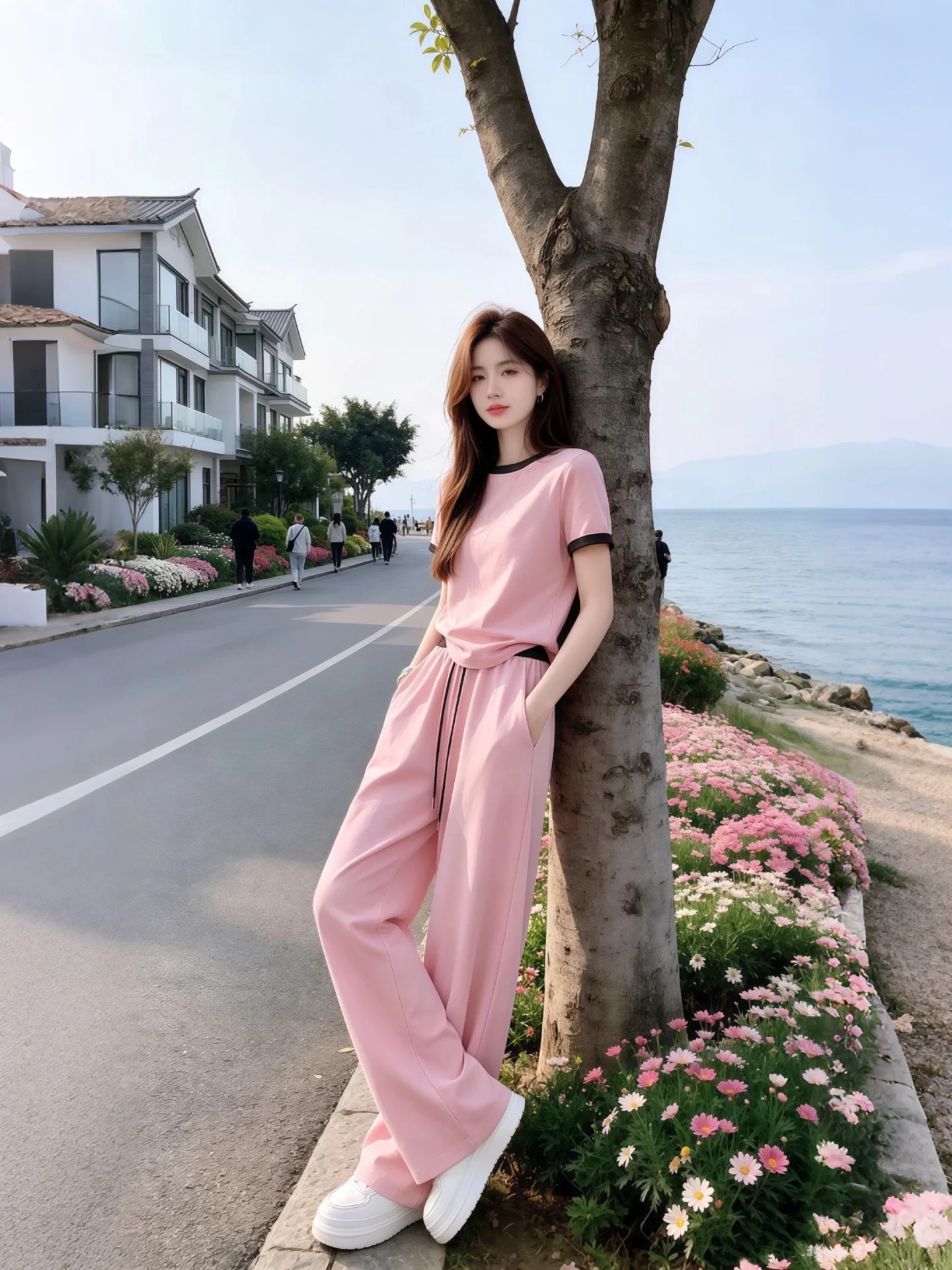 

2026 New Women's Loose Slimming Short Sleeve T-Shirt Wide Leg Pants Two-Piece Set Fashionable Casual Breathable Lightweight r...