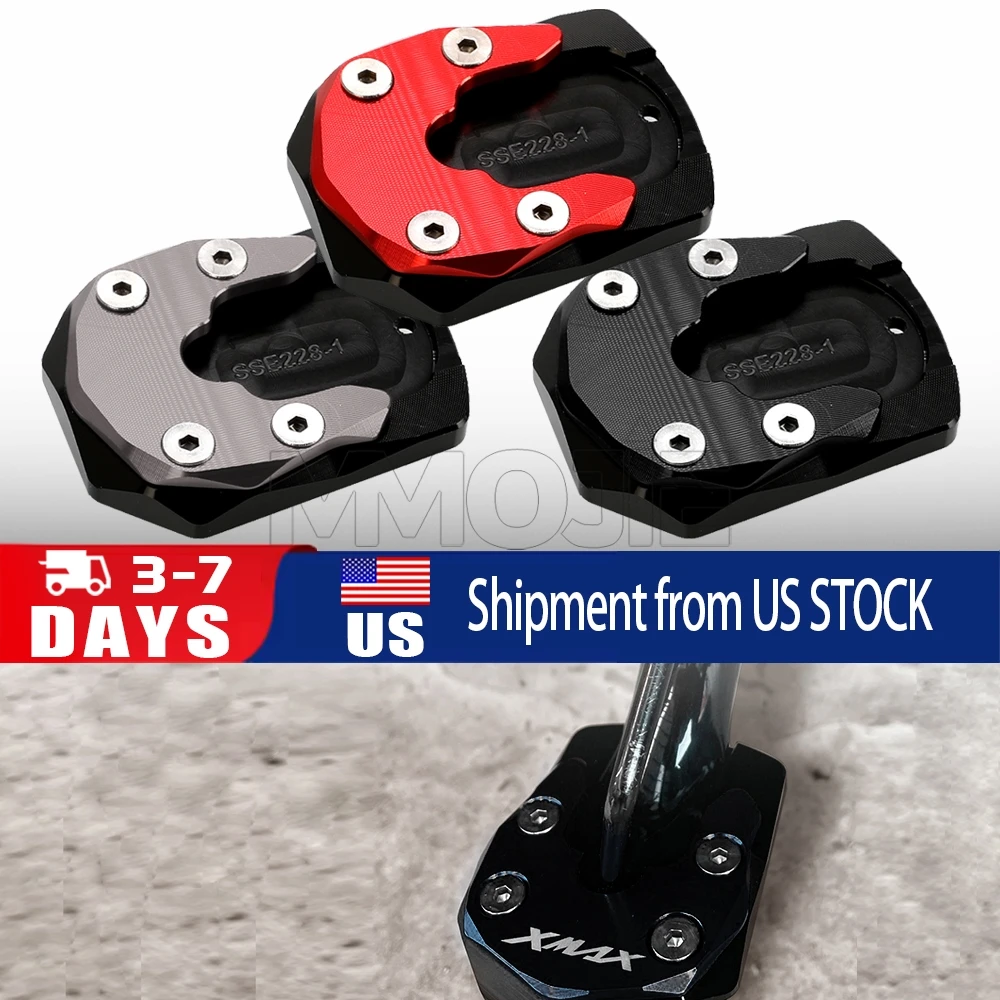 

Motorcycle For Yamaha XMAX 300 400 250 125 Xmax300 X-MAX300 Kickstand Side Stand Extension Enlarger Pad Side Bracket Accessories