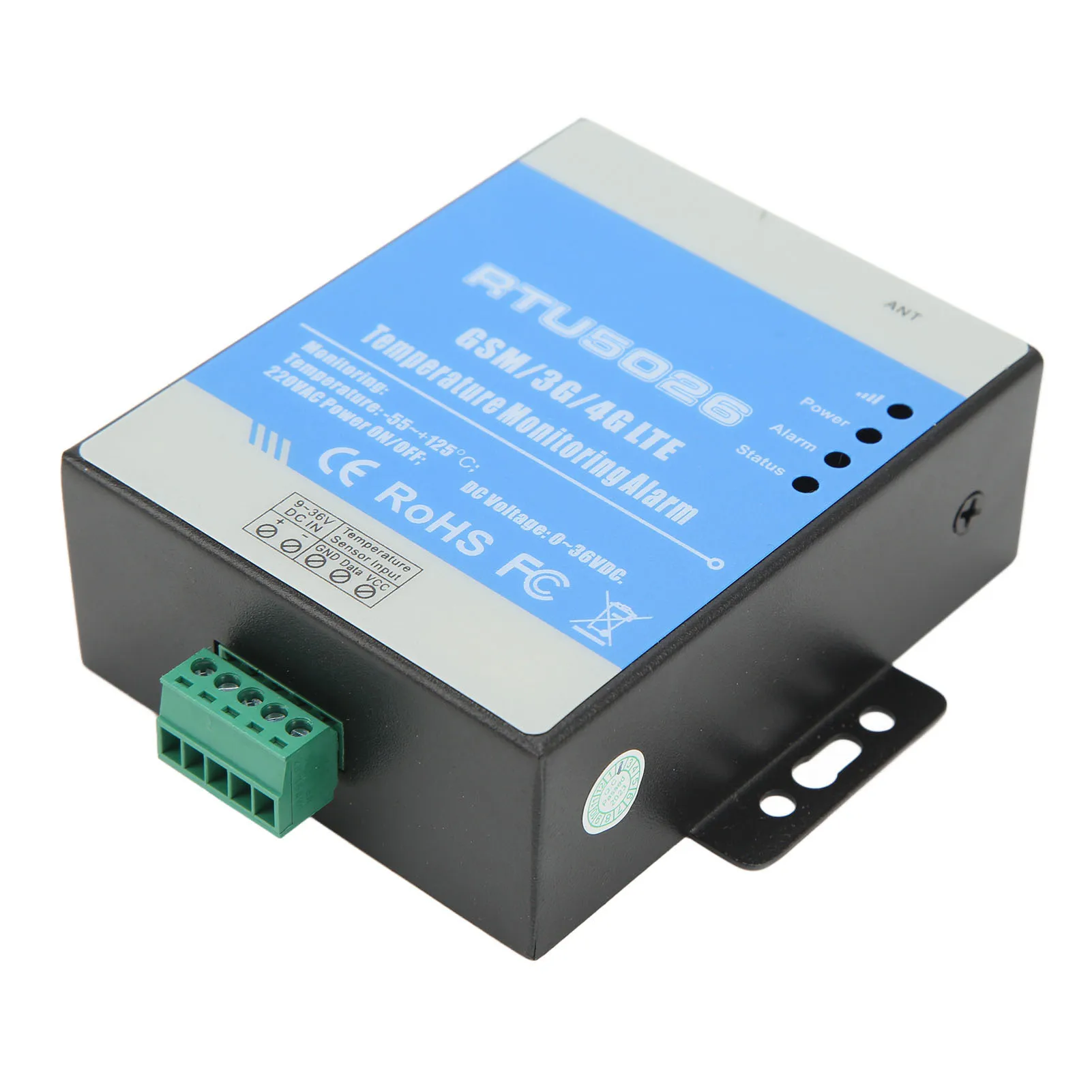 Alarm temperatury 12VDC GSM 3G 4G RTU Metal do elektrowni słonecznej, obserwatorium meteorologicznego, biblioteki, alarm temperatury