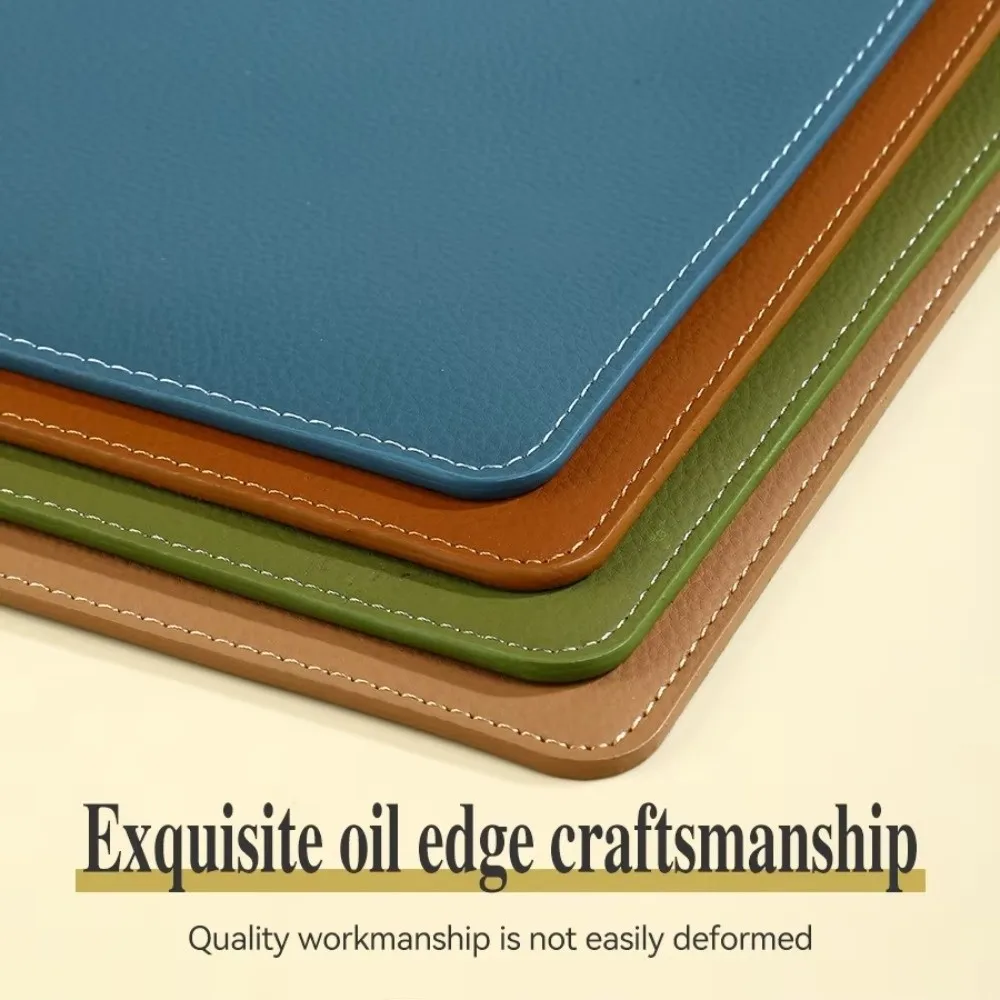 PU Leather A4 File Folder Zipper Bag Large Capacity Document Bag Waterproof Multiple Colors Information Bag