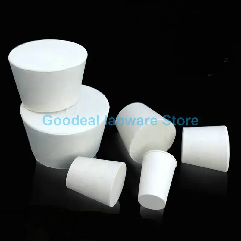 Laboratory NO.000 to 10  White Rubber Stopper for Glass Flask,Test tube rubber cap Pipe seal plug