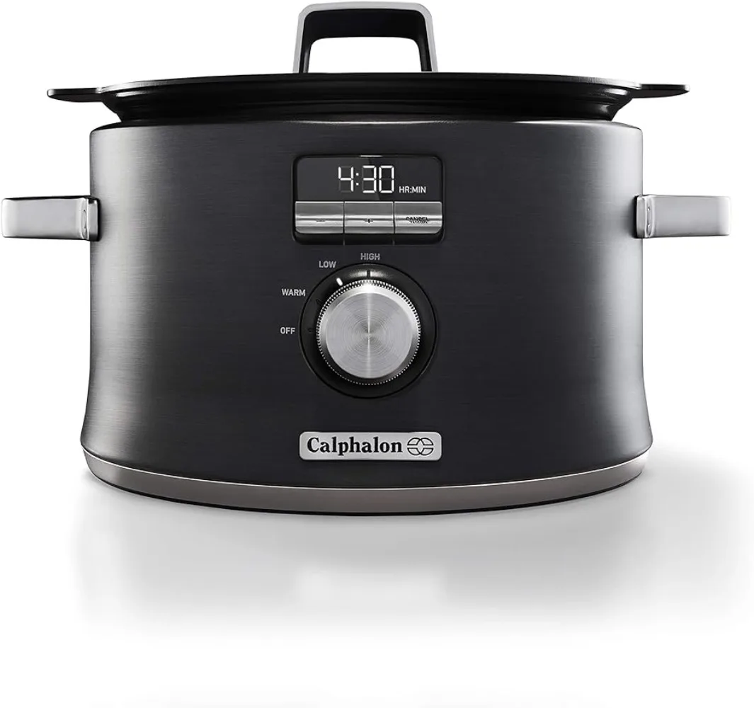 

Slow Cooker with Digital Timer and Programmable Controls, 5.3 Quarts, Stainless Steel