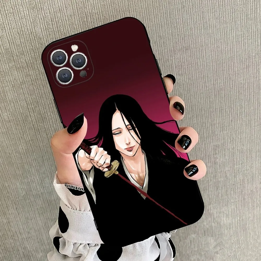 Retsu Unohana B-Bleachs Phone Case For iPhone 15,14,13,12,11,Plus,Pro Max,XS,X,XR,SE,Mini,8,7 Soft Silicone Black Cover