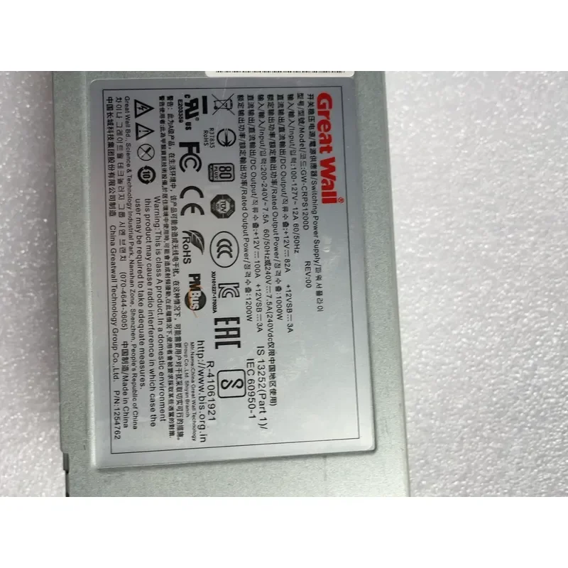for Great Wall GW-CRPS1200D Server Power Module High Efficiency Redundant Power Supply Unit for Data Center Enterprise