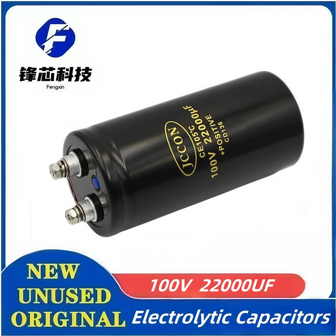 

100V 22000UF 50x105mm JCCON CE105℃ CD136 Aluminum Electrolytic Capacitor Inverter Welder 100V22000UF Screw Foot Bolt Capacitor