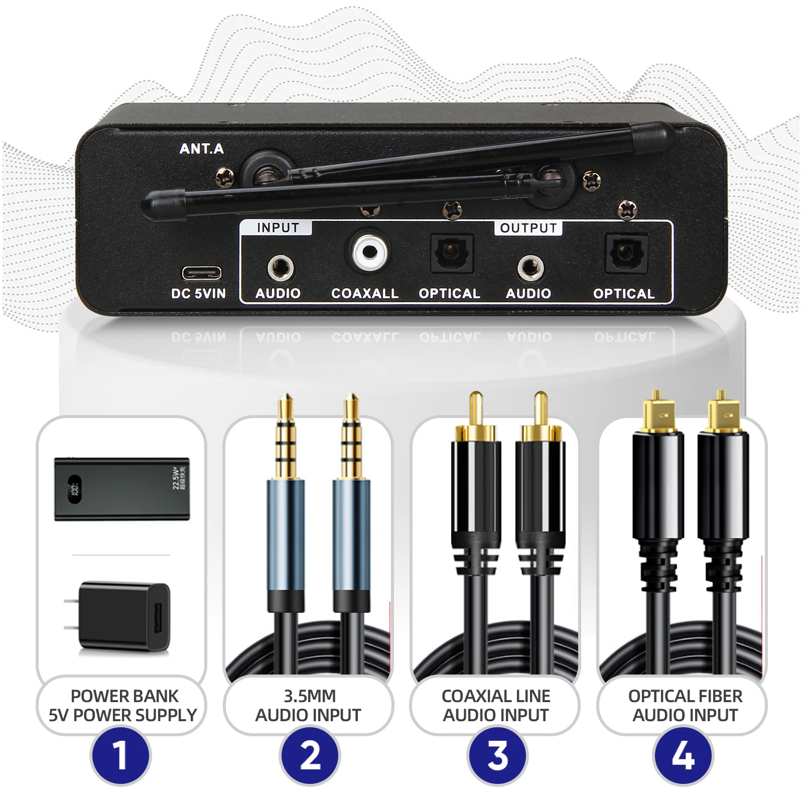 Debra X7 Karaoke 2 Channel Wireless Microphone System, 5.0 Bluetooth, DSP Reverb, Fiber Optic Interface For Karaoke And Church