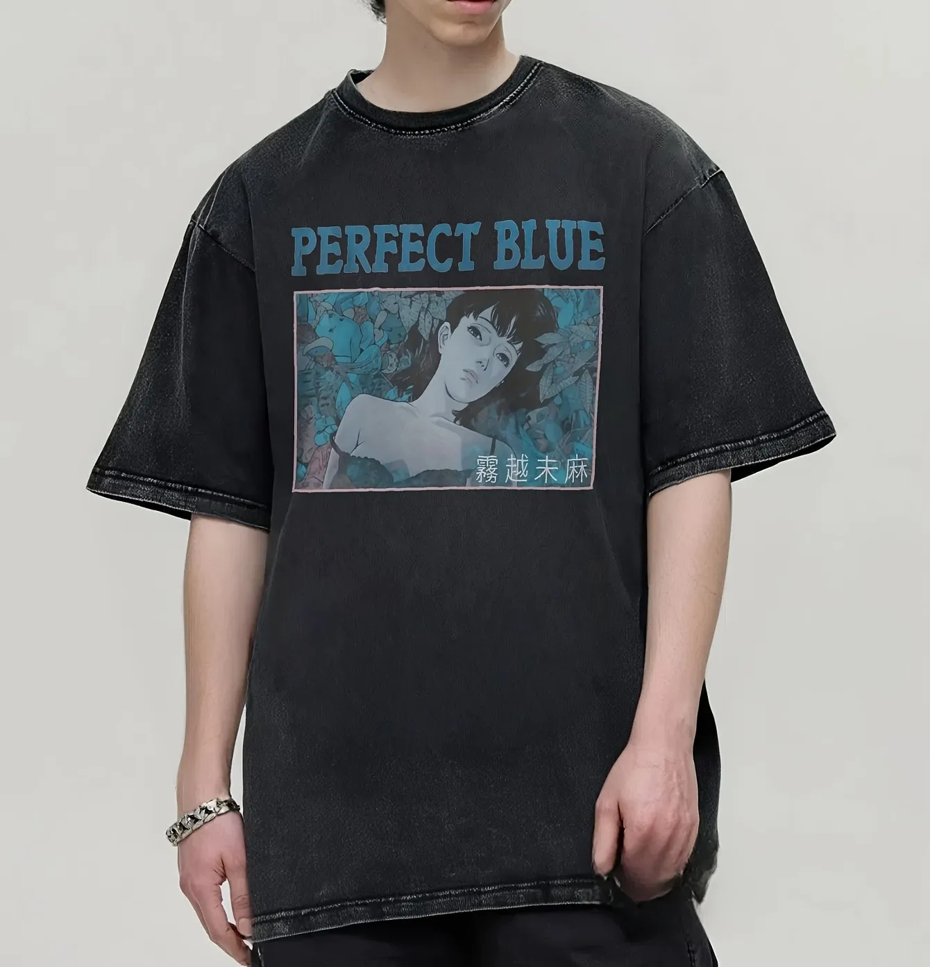 

Vintage Classic Anime Pattern Printed Washed Short Sleeve Top Casual Fashion Loose T-Shirt Sports Streetwear Oversized Unisex
