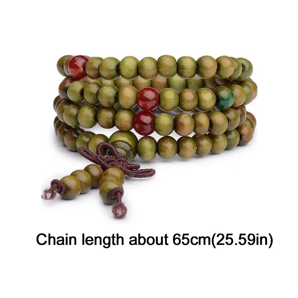 6mm Men Women Vintage Bracelet Wooden Beads Meditation Prayer Buddha Stretch Bracelets Sandalwood Chinese Buddhist Jewelry Gift