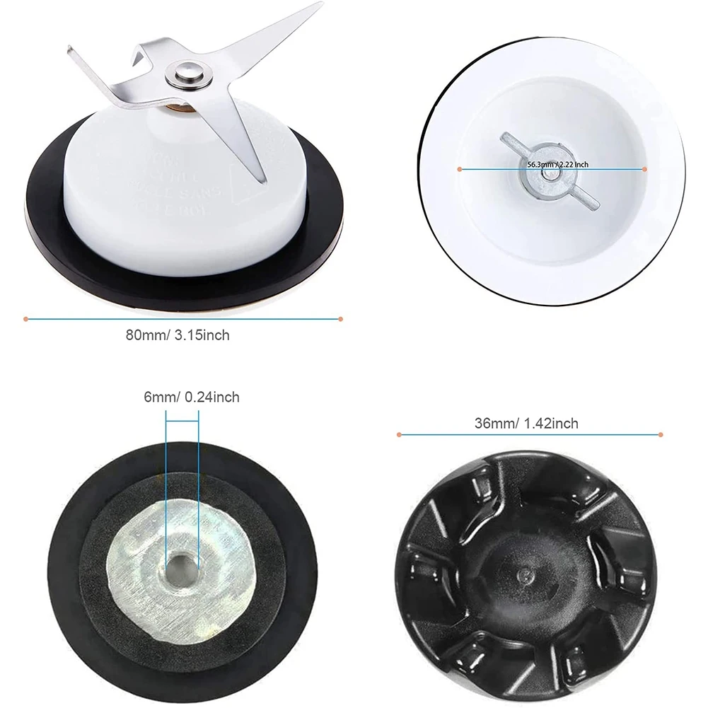 N85R 9704230   ชิ้นส่วนอะไหล่เครื่องปั่น Coupler สําหรับ Kitchenaid, ใบมีดเครื่องปั่น 4 ใบและเครื่องปั่น Coupler พร้อมประแจ