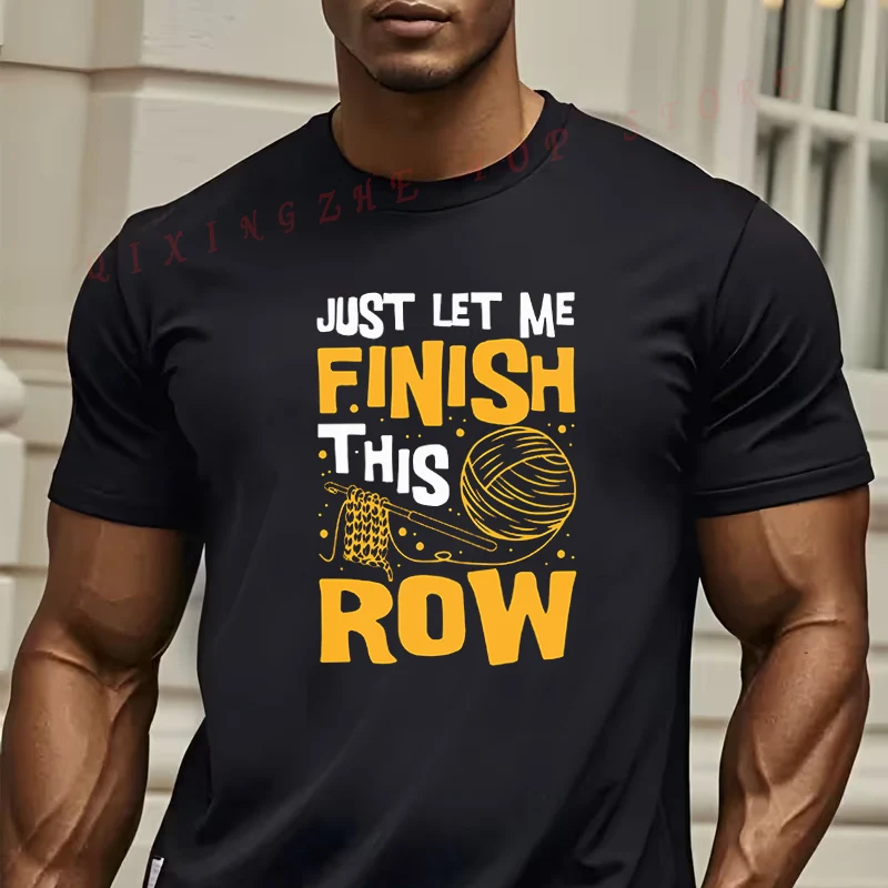 

Забавная футболка с надписью «Let Me This Line» для вязания крючком и спицами, повседневная футболка с короткими рукавами