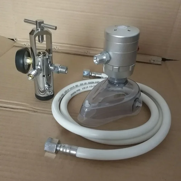 Demand valve resuscitation set with all brass CGA870 oxygen regulator 0-15L for oxygen cylinder