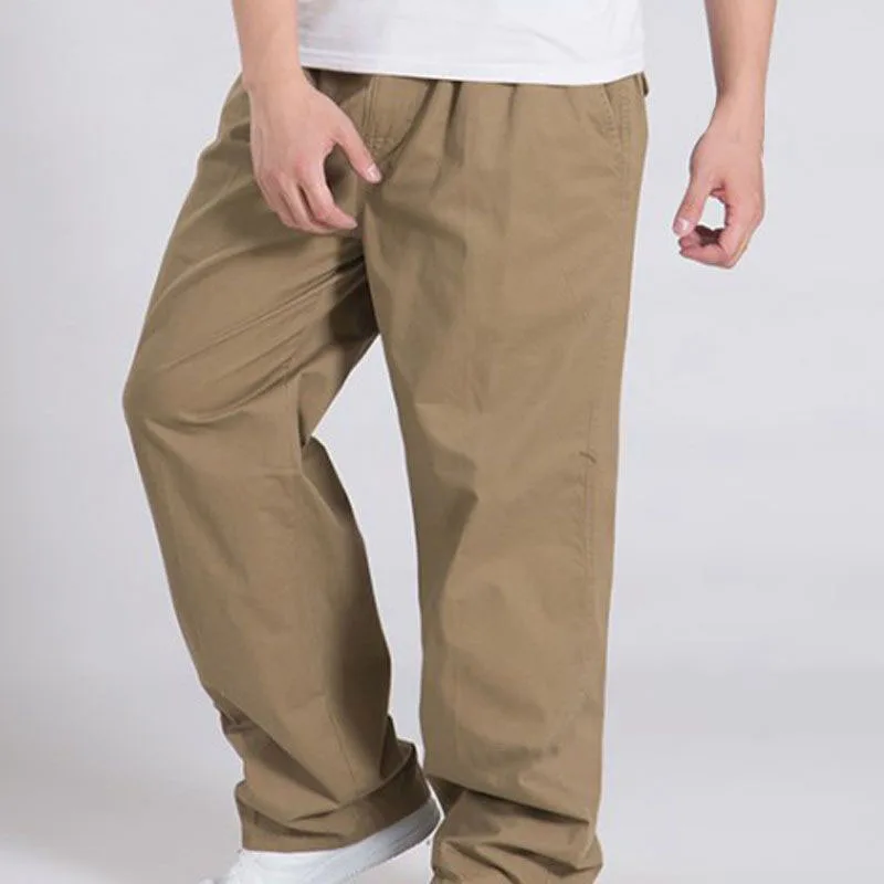 Summer Autumn pants men 5XL 6XL weight 130kg cotton Plus size men pants 4 colors