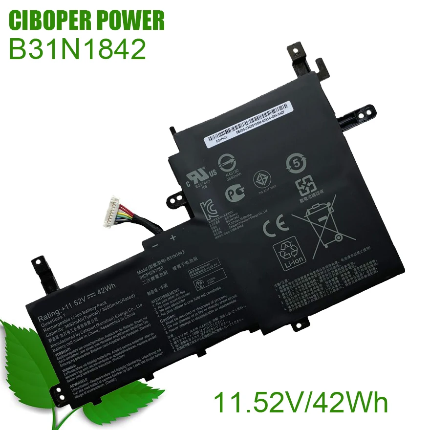 Laptop Battery B31N1842 0B200-03440000 42Wh For VivoBook 15 F513EA K513E KM513UA M513IA S513EA S531F S533UA X513EA X531FA X531FL