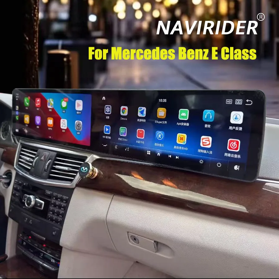 

For Mercedes Benz E Class W207 W212 2010-2015 Multimedia Video Player Android Dual Screen Car Radio 4G WIFI CarPlay GPS Navi