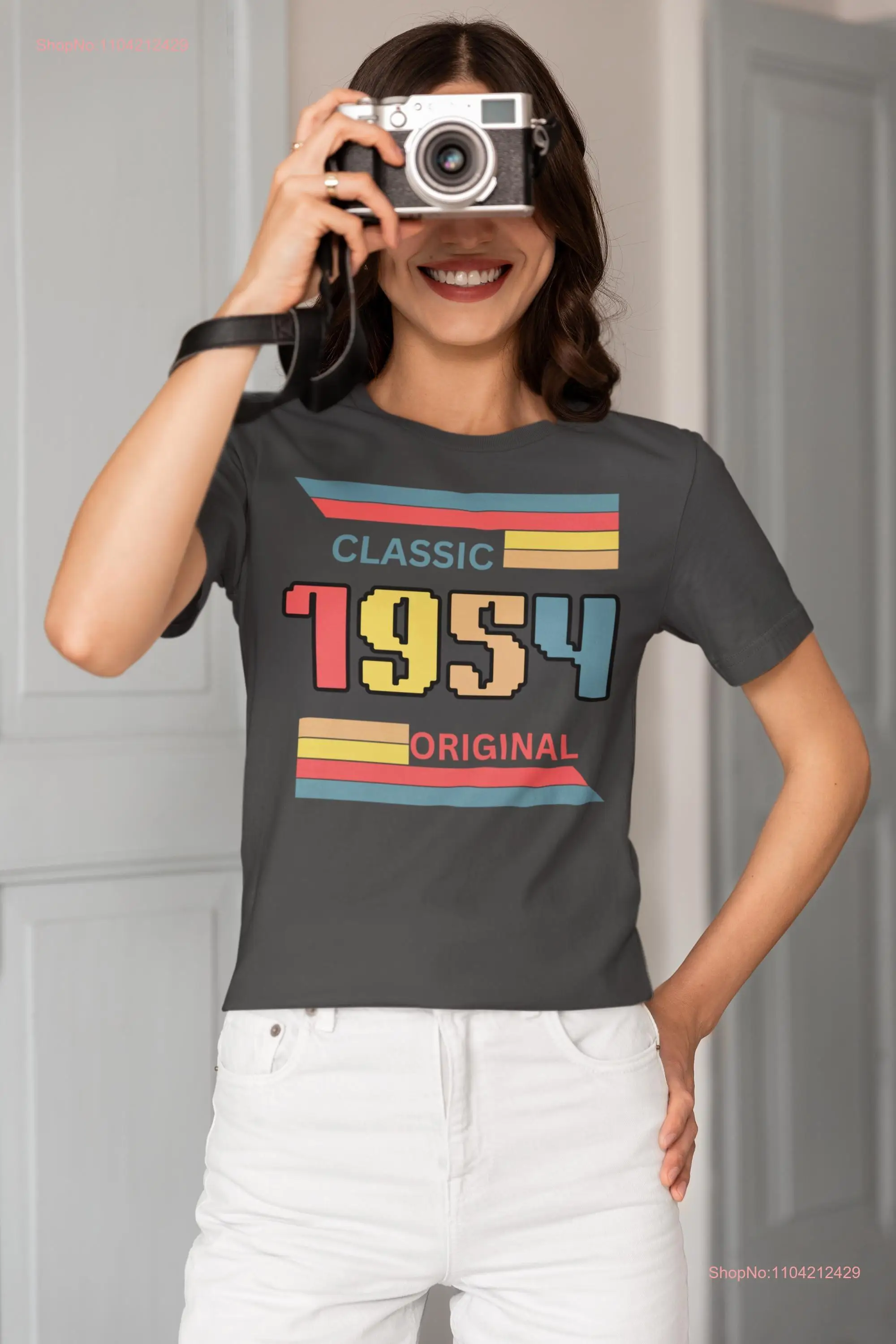 Vintage 1954 Retro 70th Birthday T Shirt 2024 seventieth gift Cute 30th 40th 50th 60th long or short sleeves