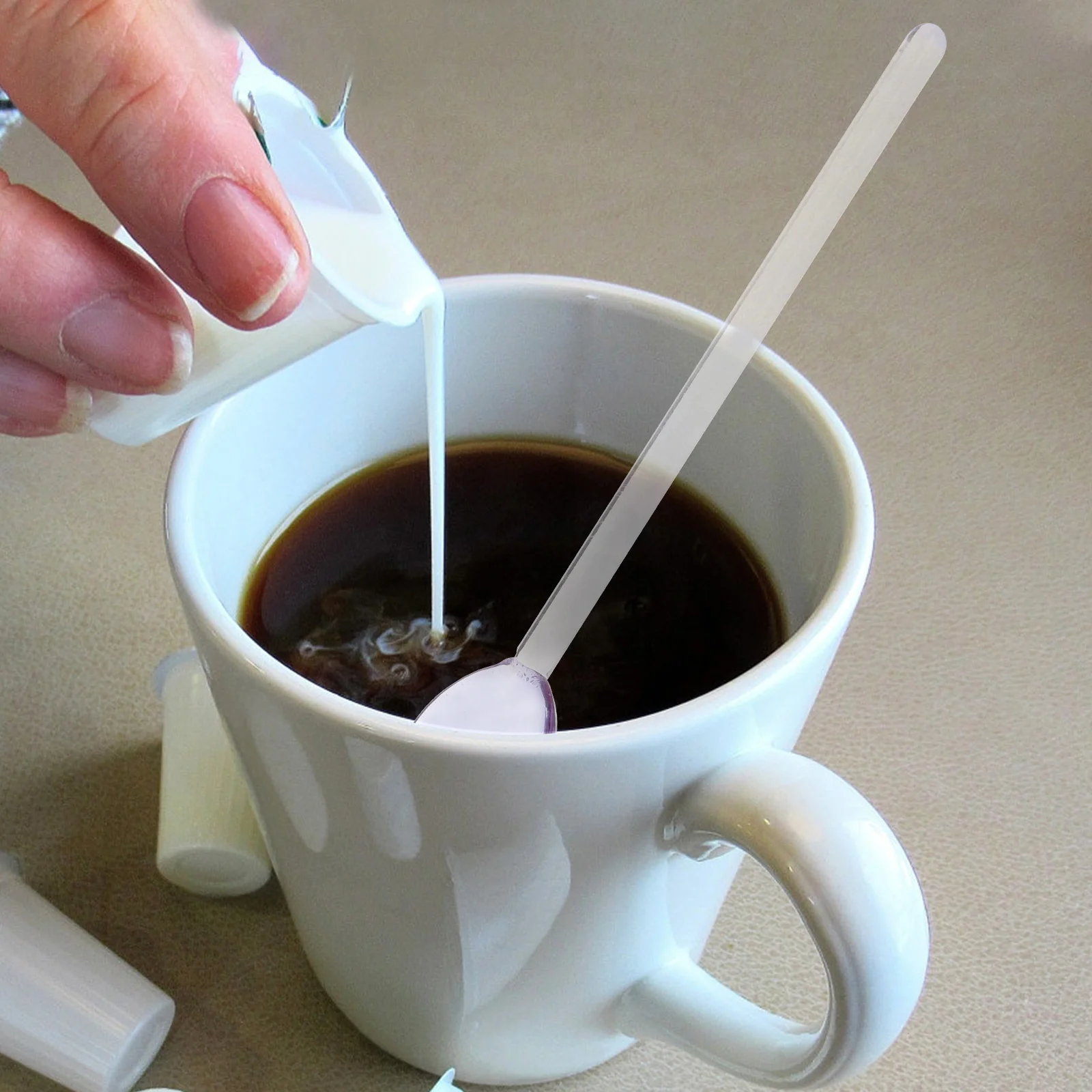 

4Pcs Heat Resistant Glass Spoons Elegant Kitchen Coffee Dessert Stirring Scoop Multifunctional Mixing Clear Ice Cream Spoon