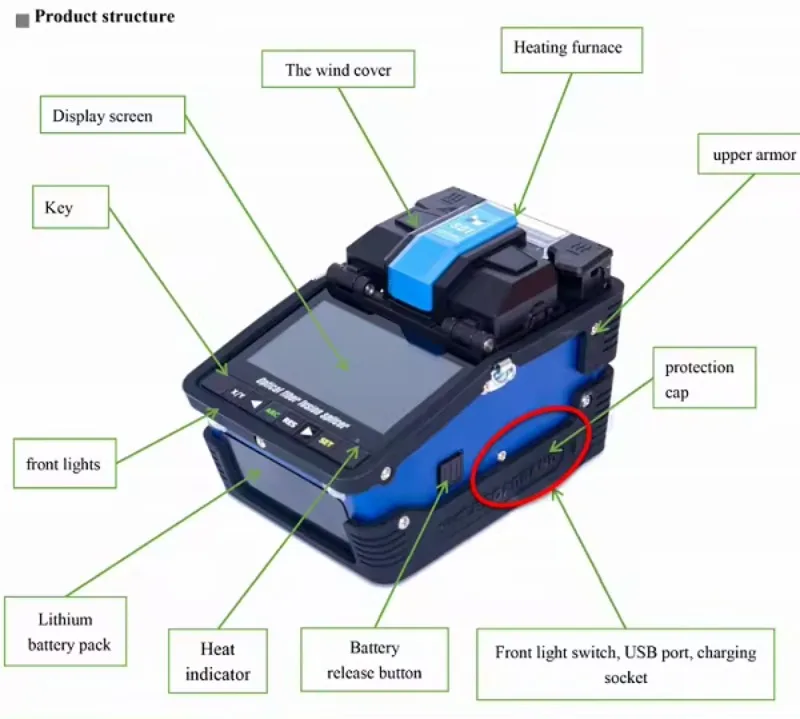 Automatic Touch Operate 7 Seconds Fast Splicing Optical Fiber Optic Fusion Splicer