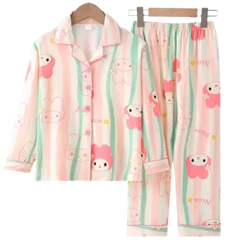 三麗鷗庫洛米美樂蒂睡衣套裝,創意高美感數位印花,女童長袖家居服,可外穿 10 最佳銷售 三麗鷗睡衣 - №4