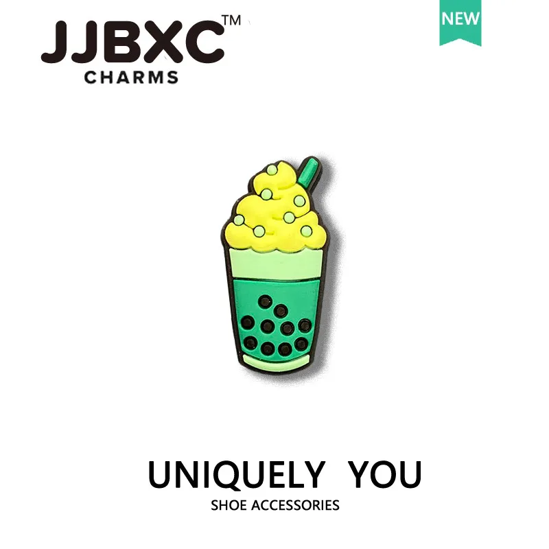 Jjbxc CHARM Shoe Accessories Summer Dessert Ice Cream Green Tea DIY Fashion Shoes Decorations Suitable for cross Shoes