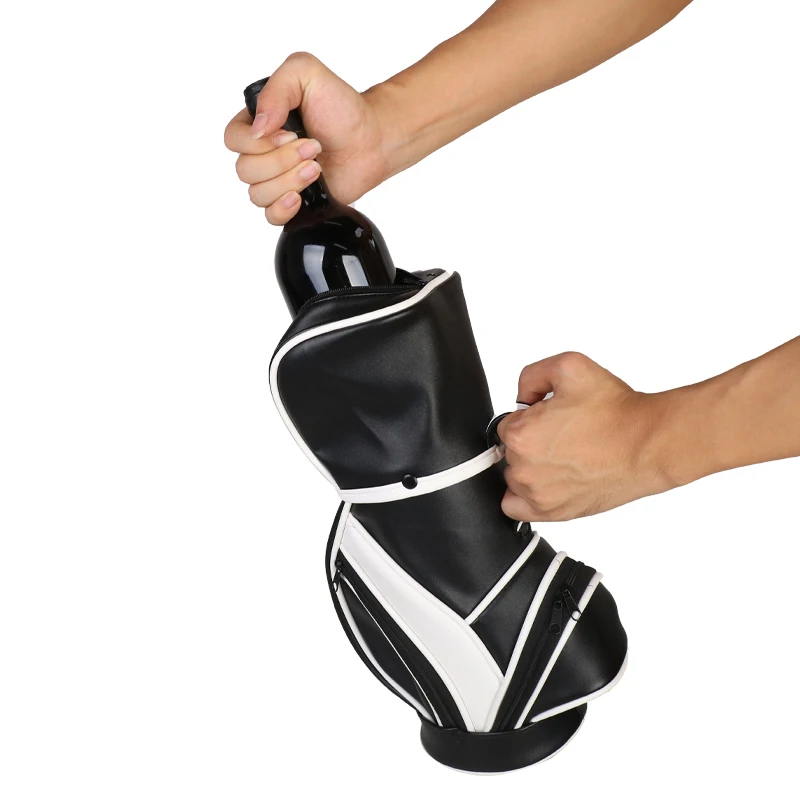 Golf Bag Mini Red Wine Storage Bag Waterproof and Wear-resistant Pu Golf Bag Gift for Golfer