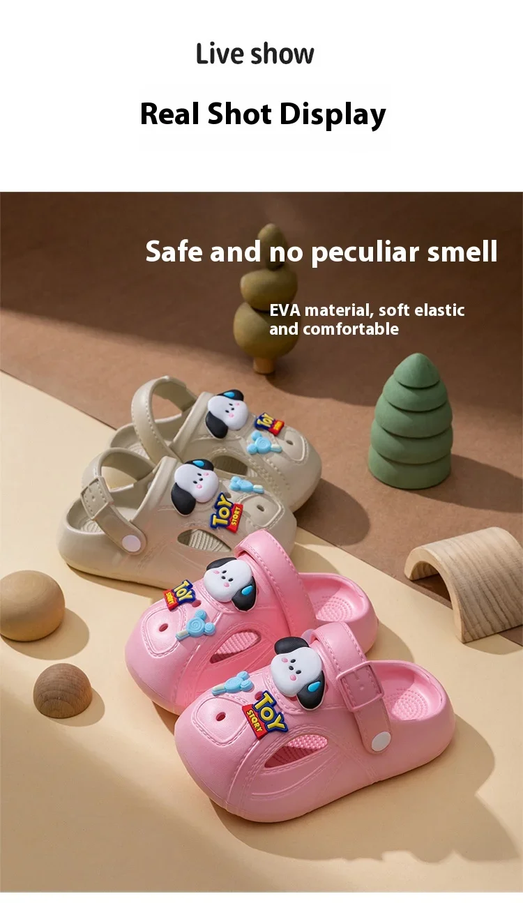 

Children's EVA Hole Shoes Summer Outside the Puppy Baotou Sandals Slippers Boys and Girls Soft Bottom Non-slip Beach Shoes