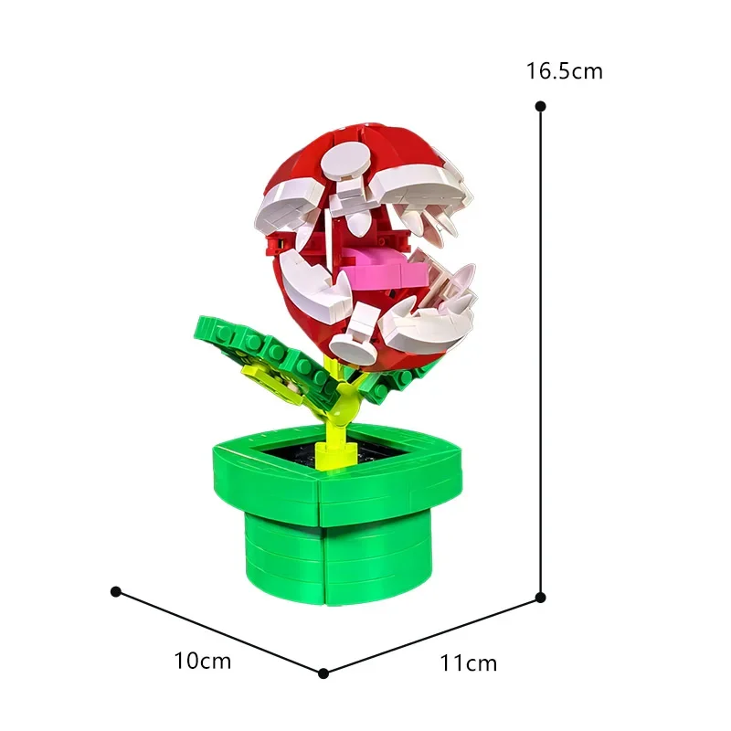 MOC planta Chomper hombre Eater flor modelo Audrey II horror tienda pequeña en maceta bloques de construcción conjunto rompecabezas juguetes para niños regalo de cumpleaños