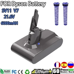 Bateria de substituição para Dyson, V7, SV11, Motorhead Pro, Gatilho V7, Animal, Carro, Barco, Aspirador portátil, 21.6V