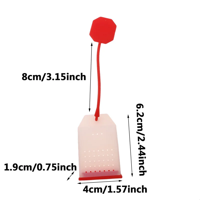 2/4ชิ้นถุงตาข่ายชงชาซิลิโคนถุงใบชาแยกออกได้ที่ปลอดภัยใช้ซ้ำได้อุปกรณ์ครัวกรองสำหรับดื่มชา