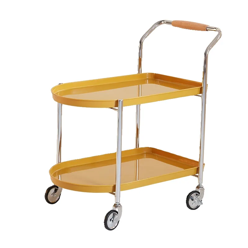 

Creative sofa Internet celebrity simple cart corner few, movable modern small apartment rack