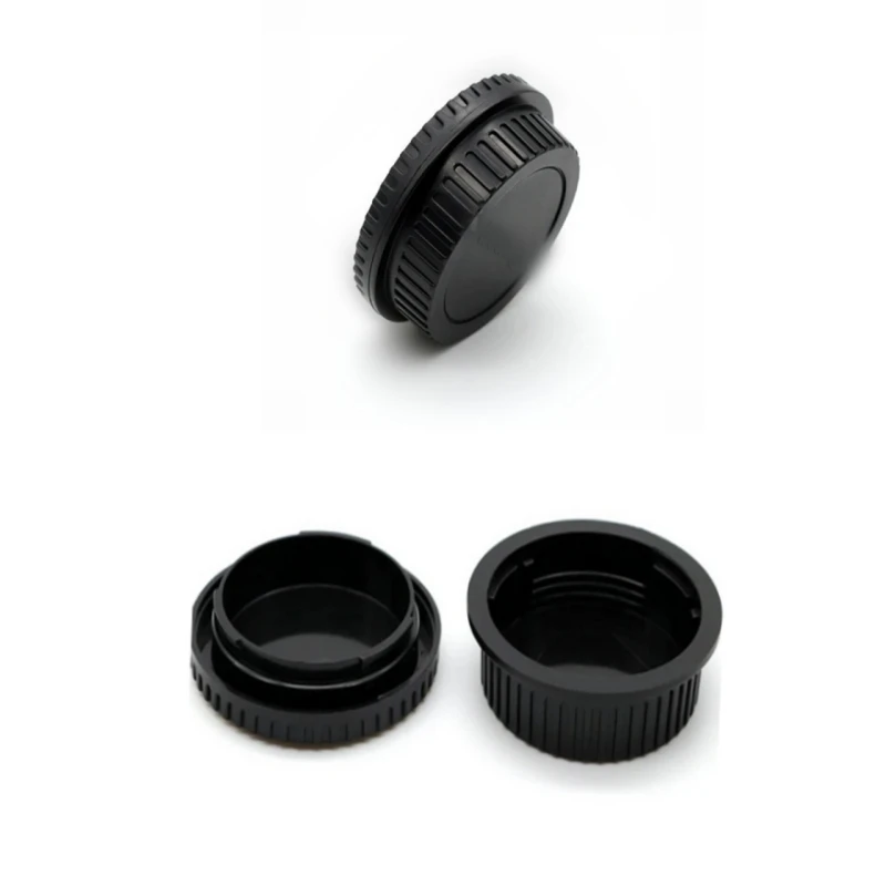 Rear Lens Cover+Camera Body Cap Anti-dust Protection ABS Plastic Black for Canon EOS EF EFS 5DII 6D Camera Accessories L