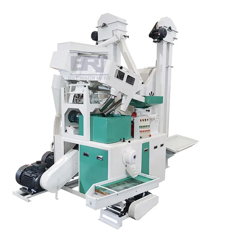 1 Ton per Hour Automatic Rice Milling Machine with Paddy Cleaner Combined Rice Mill Machinery for Efficient Rice Processing
