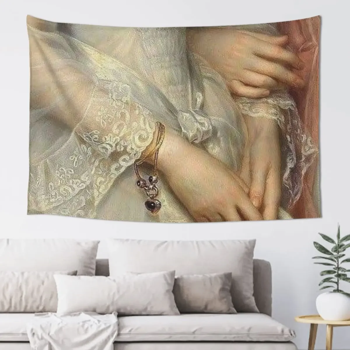 

Sapphic Hands Painting Tapestry Decoration For Home Room Decor Aesthetic Tapestry
