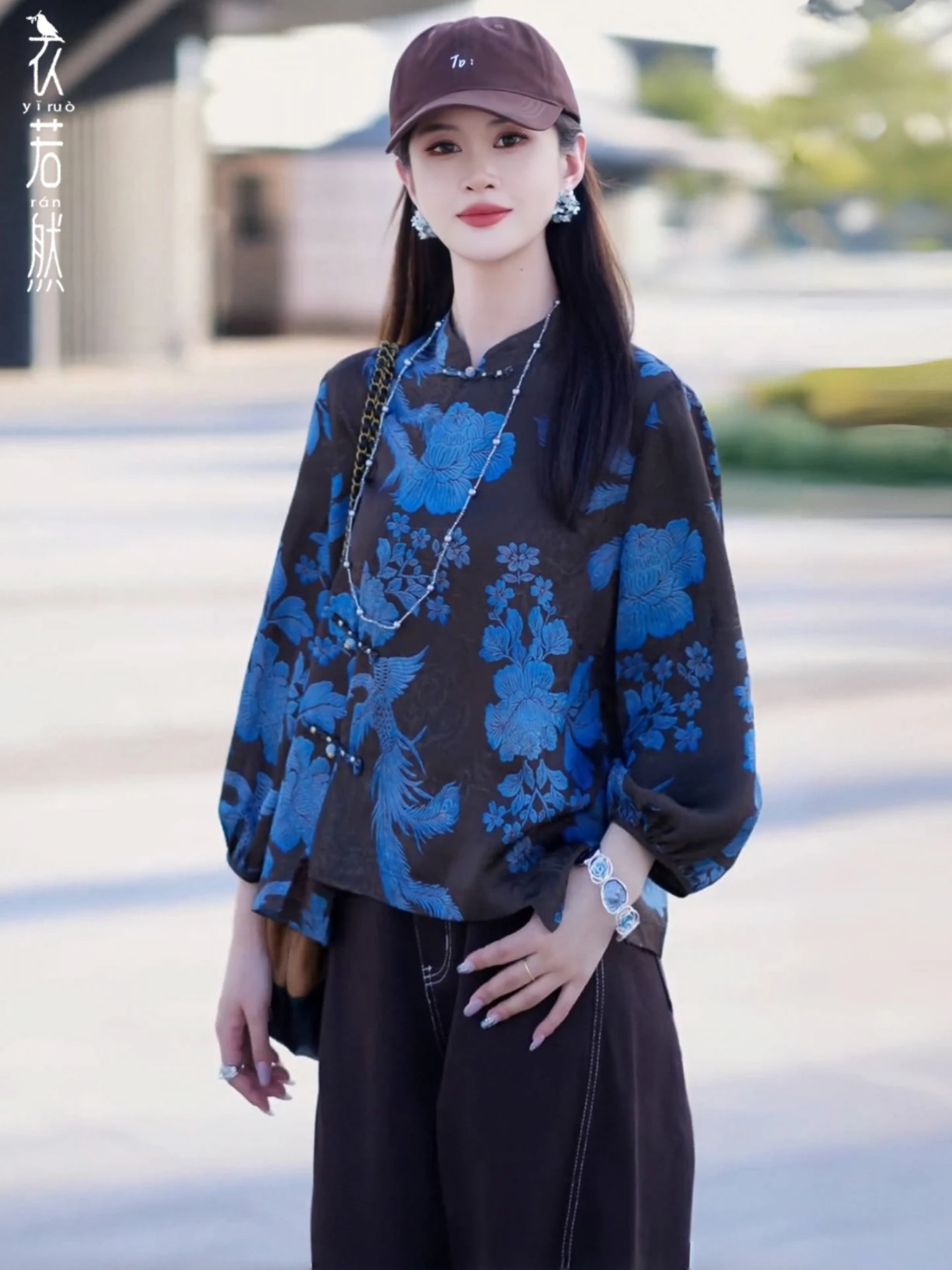 

New Chinese Sle irt Women's Faionable Spring Autumn Lightweight Luxury Anti-Aging irt Ele Attractive Top