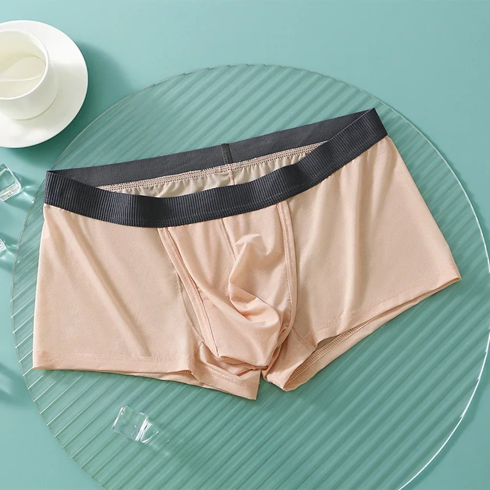 Panties Boxer Brief Underwear Lingerie Daily Men 's Pouch Soft Men Black Blue Gray Gray Blue Light Green M-2XL