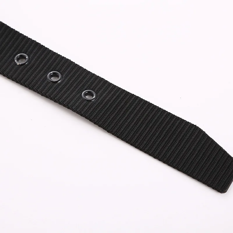 Canvas Belt For Man Designer Waistband Solid Color Black Buckle Men Luxury Brand High Quality Fashion Trouser Belt DT049