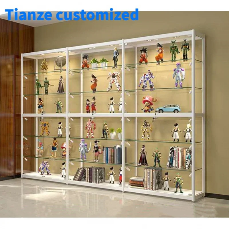 Personalizado LED Light Glass Display Cabinet, loja de varejo Boutique móveis, extravagante Showcase, contador para venda