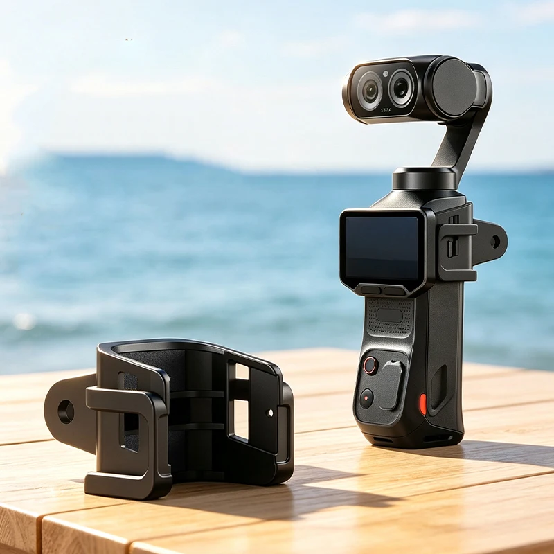 for Insta360 Luna Ultra Multi-Function Expansion Frame Quick Release Dual Cold Shoe Mount Windproof Foam Lightweight 11g