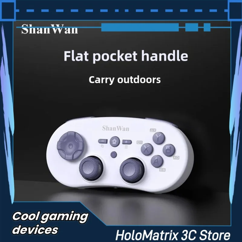 Shanwan Q38 Wireless Game Controller Dual Hall Effect Gyroscope Body Sensation Apple Android Pc Ps4 Universal Portable Gamepad ﻿