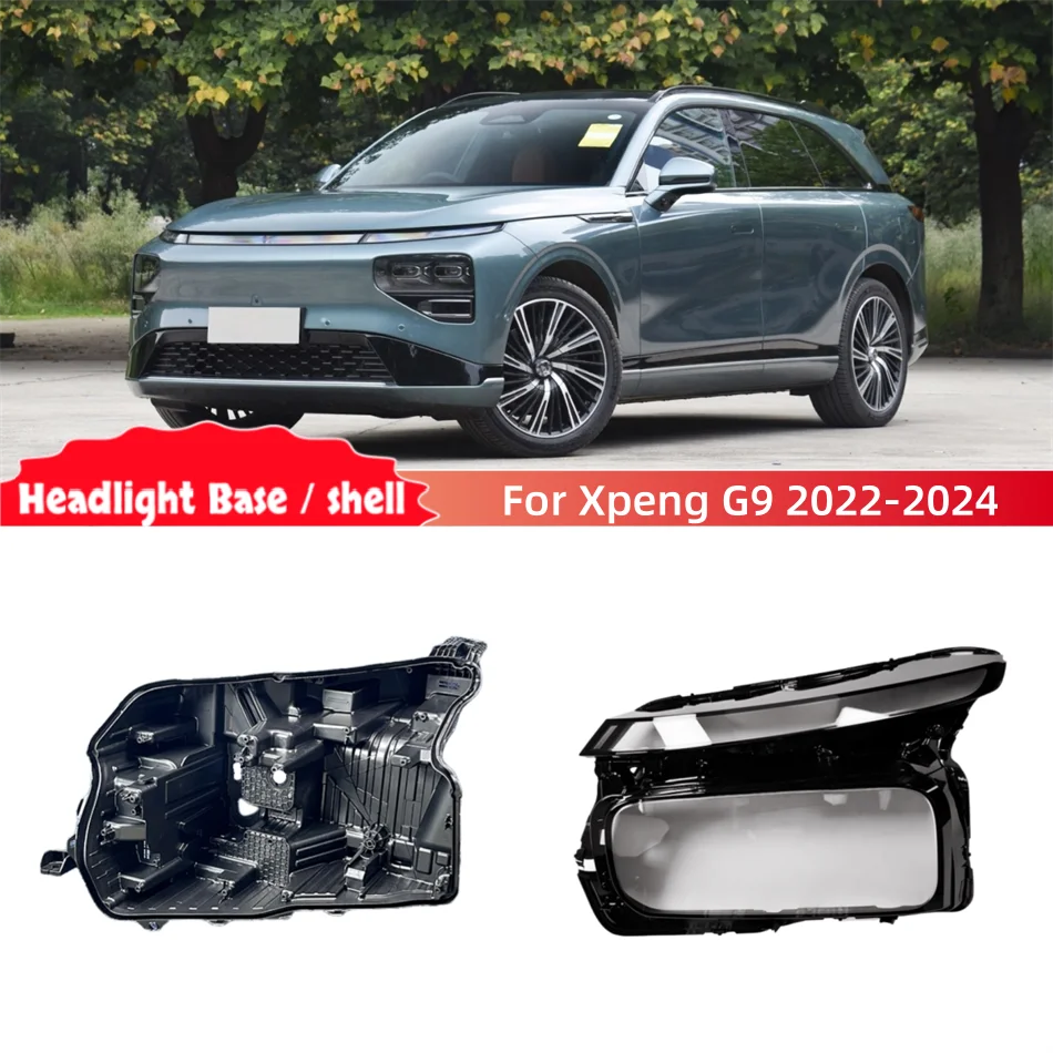 For Xpeng G9 2022 2023 2024 Vehicle Accessories Car Base Head Lamp Shell Headlamp Back Housing Car Front Headlight Lens Cover